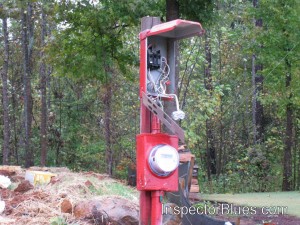 Dangerous Temporary Power Pole